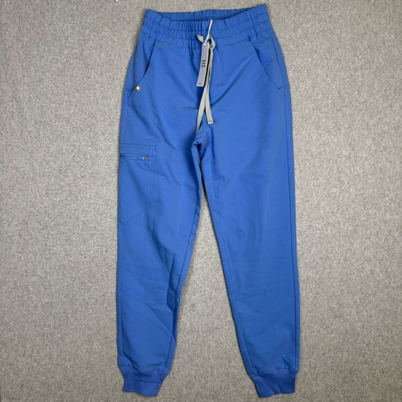 Brand New Figs Women's Size 2XS XXS Zamora High Waisted Ankle Pants Scrubs Blue - Picture 1 of 9